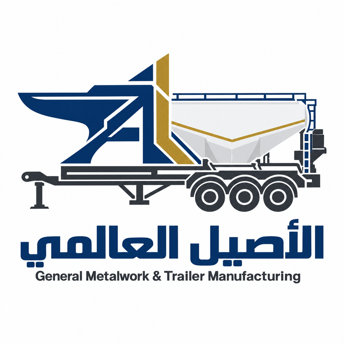 شعار شركة الأصيل العالمي للحدادة العامة وصناعة المقطورات